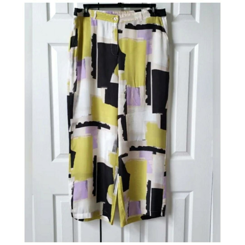 MASAI Copenhagen XXL Abstract Wide-Leg Pants – Lagenlook Artsy Boho NWOT